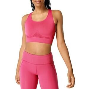 Sweaty Betty Seamless Stamina Medium Support Sports Bra Pink Size XS NWT